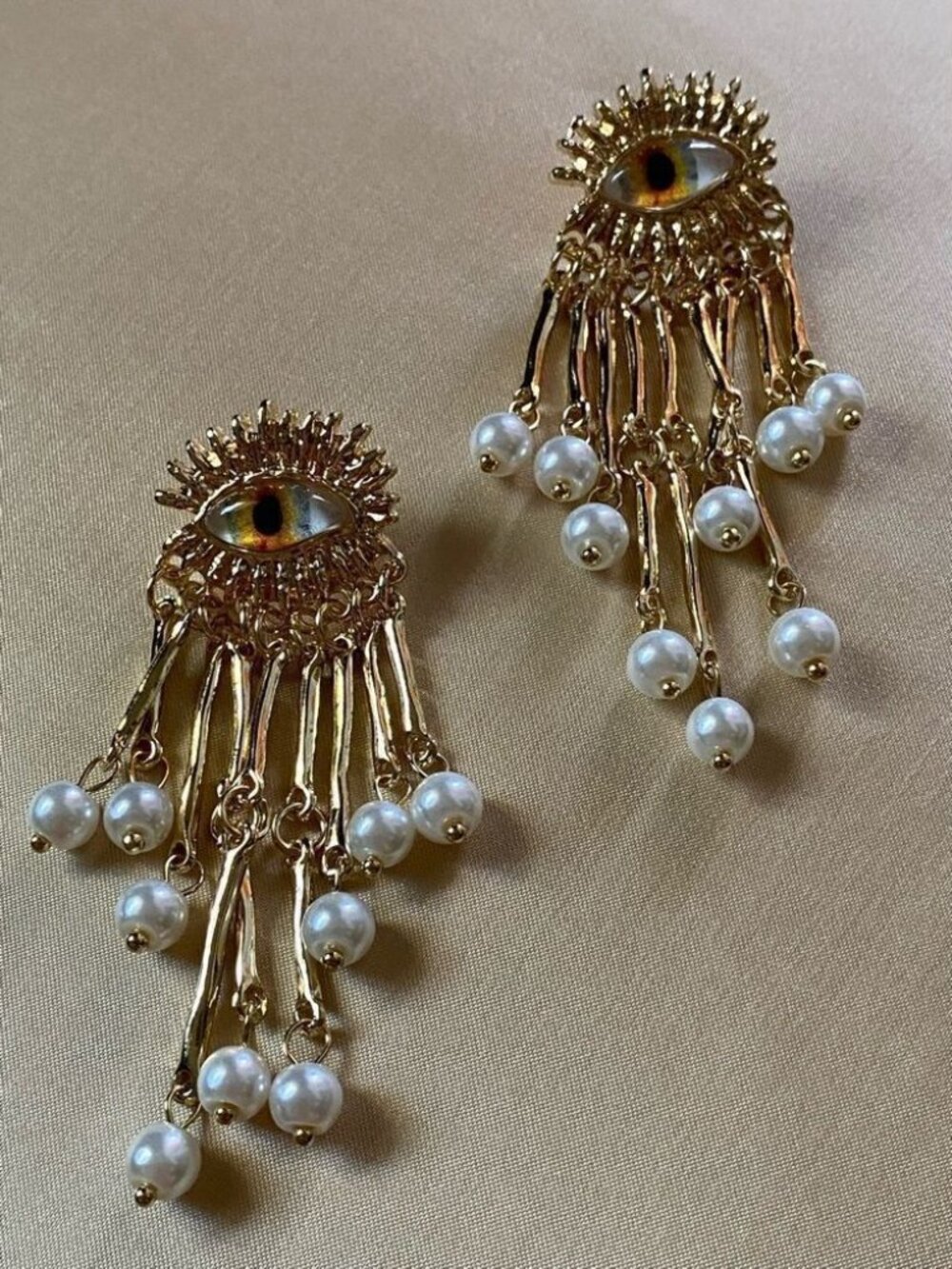Evil eye drop earringsM24
